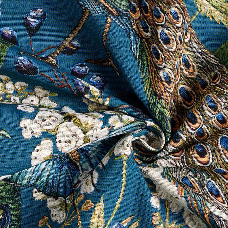 Tapestry Decor Fabric Peacock – petrol,  image number 3