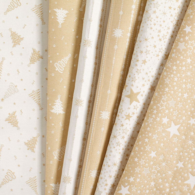 Decor Fabric Jacquard Lurex sea of stars – light beige/gold, image number 5