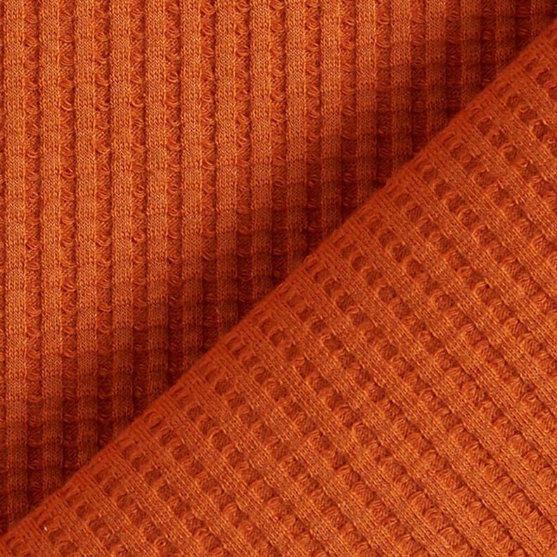 Cotton waffle jersey Plain – terracotta,  image number 3
