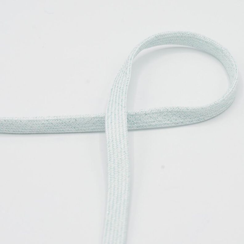 Flat cord Hoodie Lurex [8 mm] – pale mint/metallic silver,  image number 1