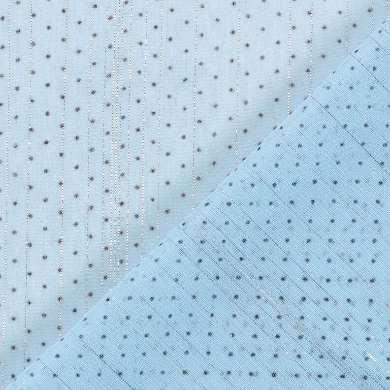 Glitter stripes and dots chiffon – light blue,  image number 4