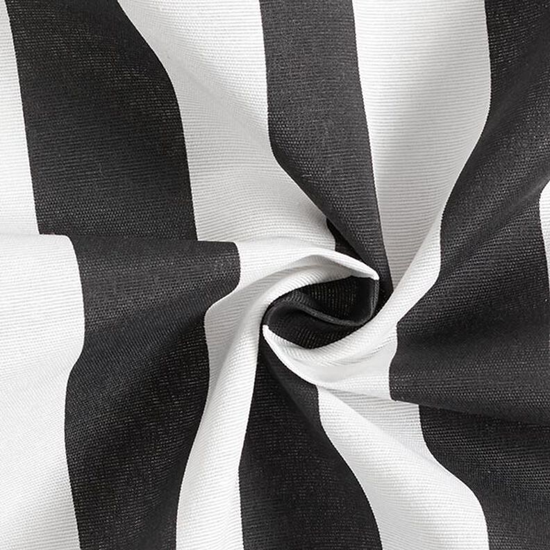 Decor Fabric Canvas Stripes – black/white,  image number 3