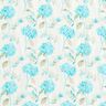 Delicate hydrangeas linen blend – ivory/light turquoise,  thumbnail number 1
