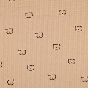 Waffle Jersey little bear | Poppy Fabrics – dark dusky pink/aubergine, 