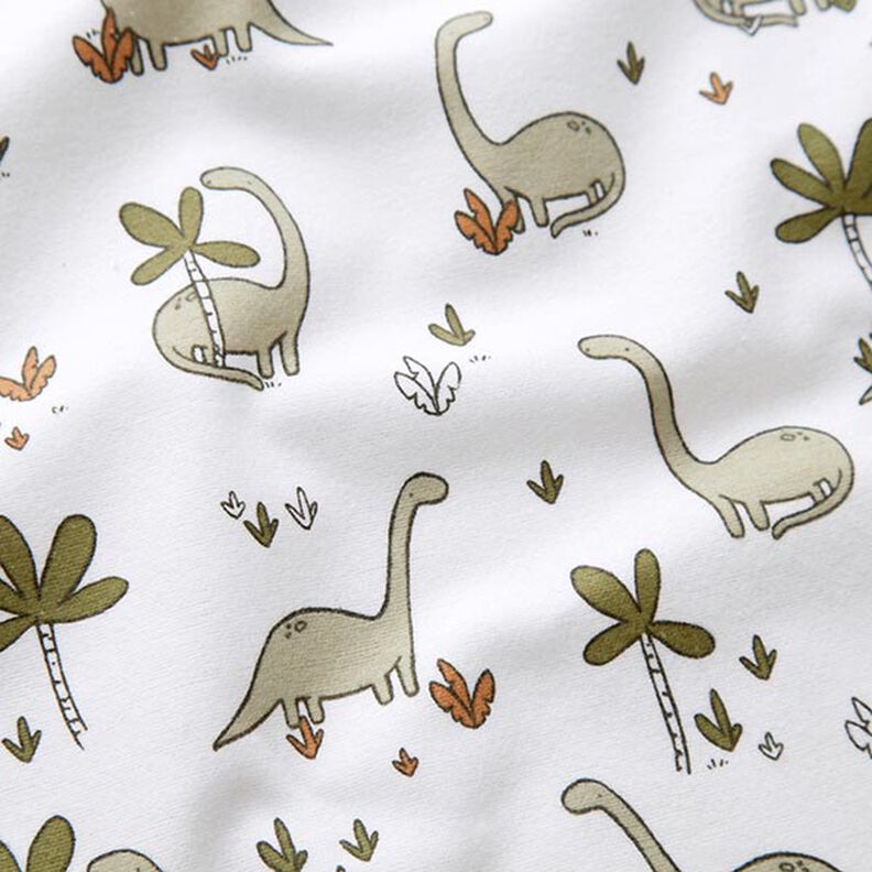 Cotton Flannel Dinosaurs – offwhite,  image number 2