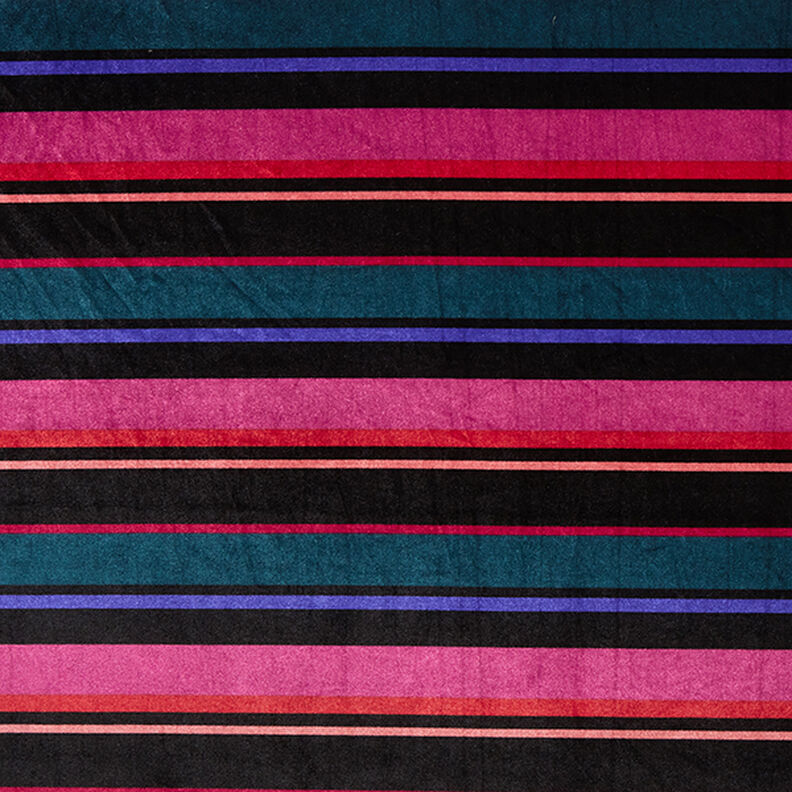 Block Stripes Stretch Velvet – black,  image number 1