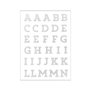 A-Z Iron-On Glitter Foil – silver metallic | Rico Design, 