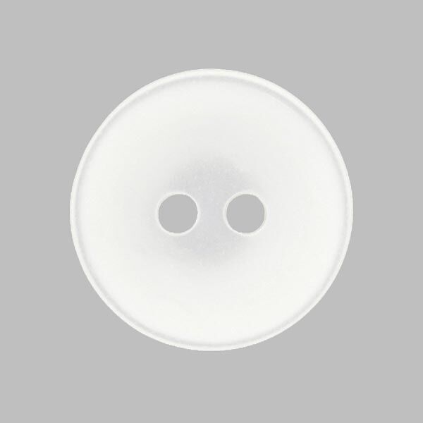 Plain Plastic Button - white,  image number 1