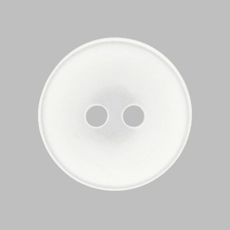 Plain Plastic Button - white,  image number 1