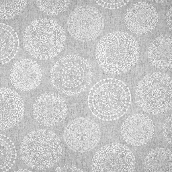 Decor Fabric Canvas Mandala Circles – grey,  image number 1