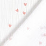 Double Gauze/Muslin Scattered hearts – white/rose gold,  thumbnail number 4
