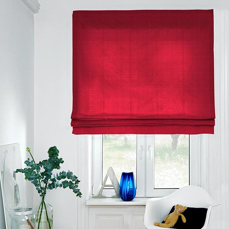 Decorative fabric, chequered grid, recycled – carmine, image number 5