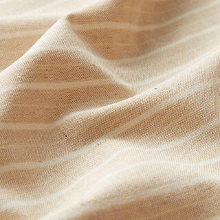 Cotton viscose blend, irregular horizontal stripes – light beige, 