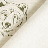 Brushed Sweatshirt Fabric Bear – light beige/olive,  thumbnail number 4