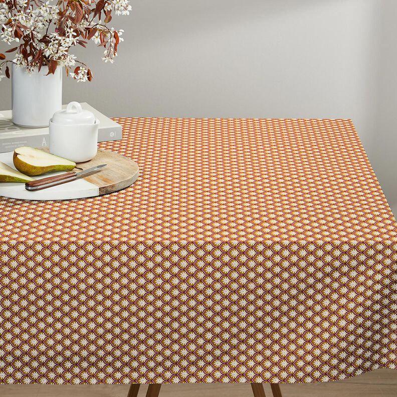 Coated Cotton Floral Boxes – mustard/white,  image number 8