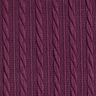 Knit Cloqué Cable-knit print – merlot,  thumbnail number 1