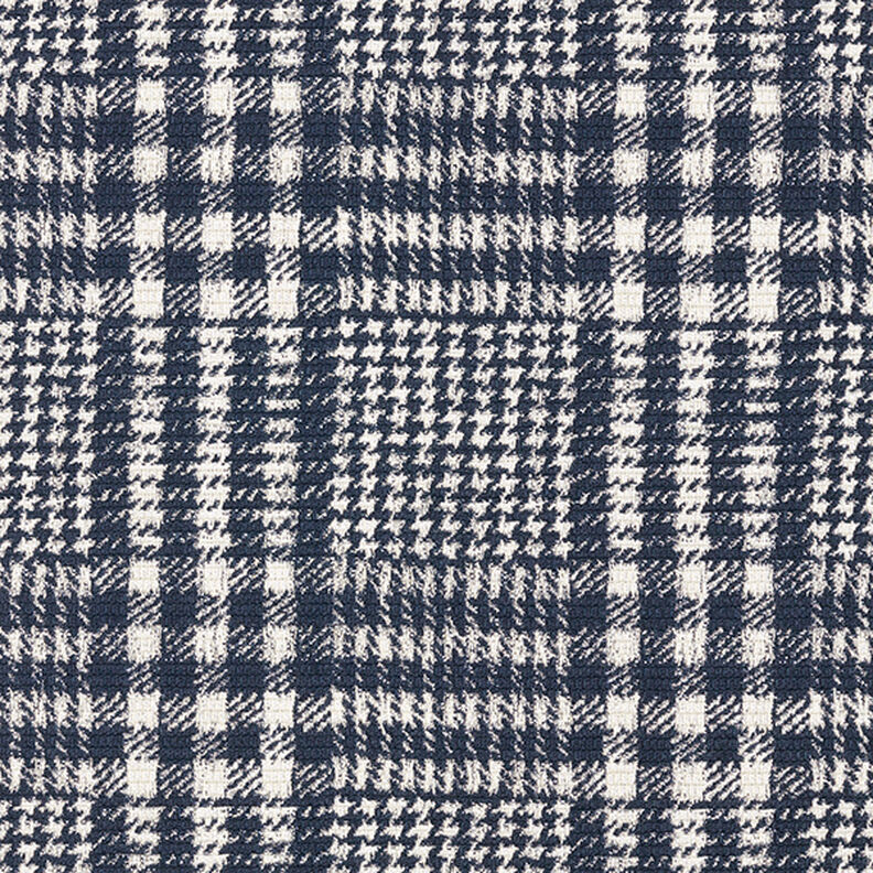 Checked Doubleface Coating Fabric – navy blue/white,  image number 1