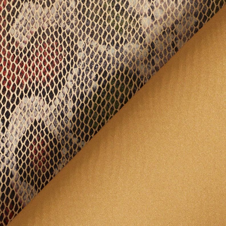 Faux leather snake look – beige/dark olive,  image number 4