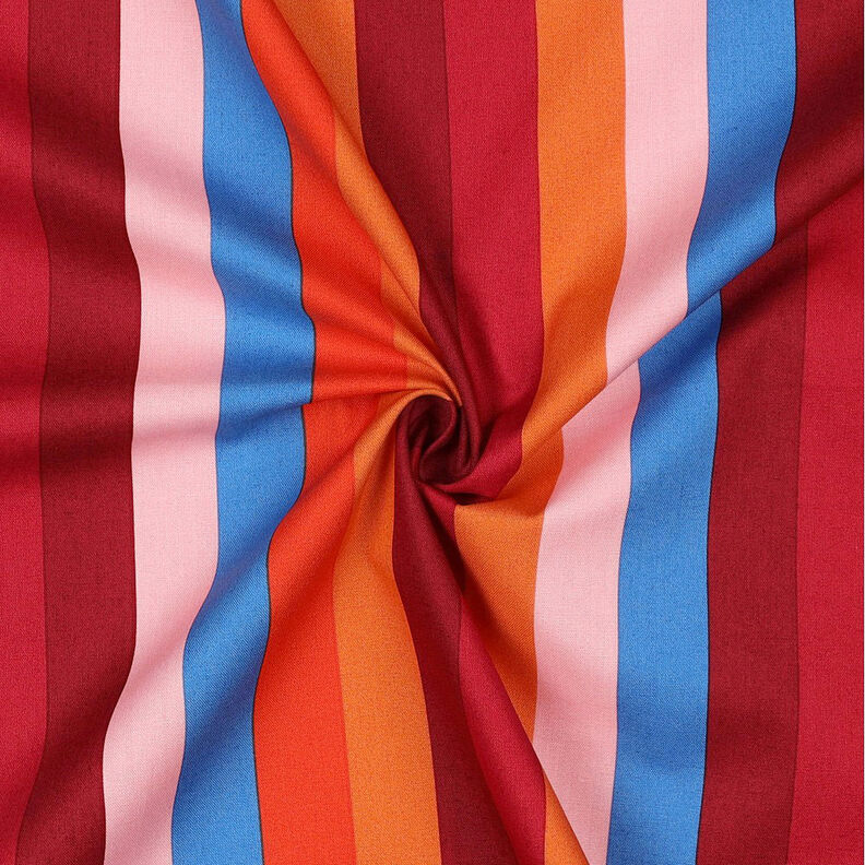 Cotton Poplin Summer Stripe | Nerida Hansen – burgundy,  image number 4