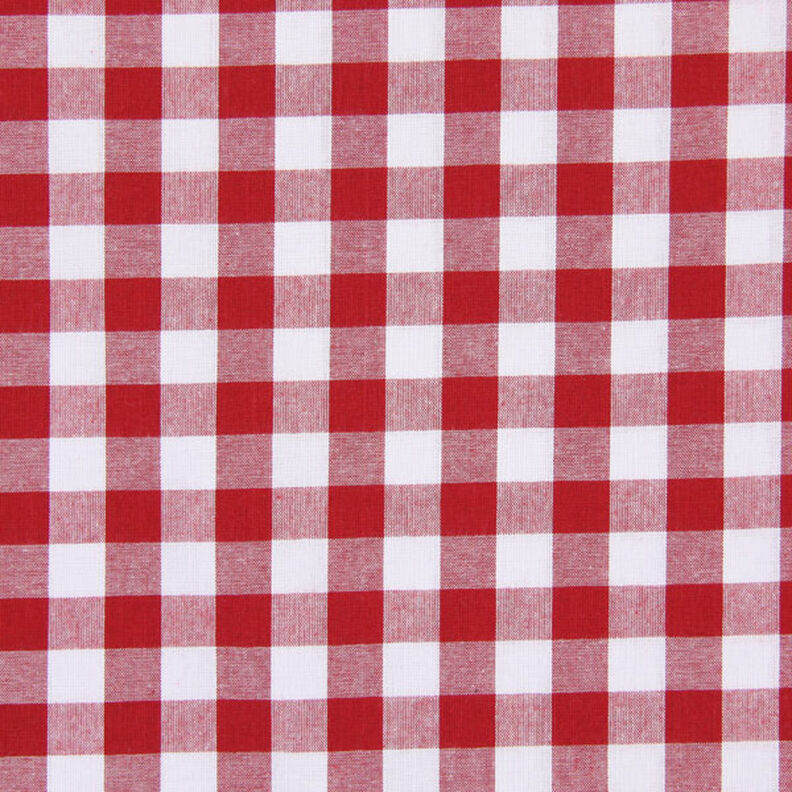 Cotton Vichy check 1,7 cm – red/white,  image number 1