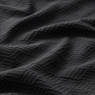 Diamonds Textured Stretch Fabric – black, 