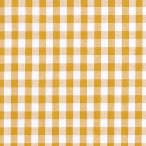 Cotton Vichy check 1 cm – mustard/white, 