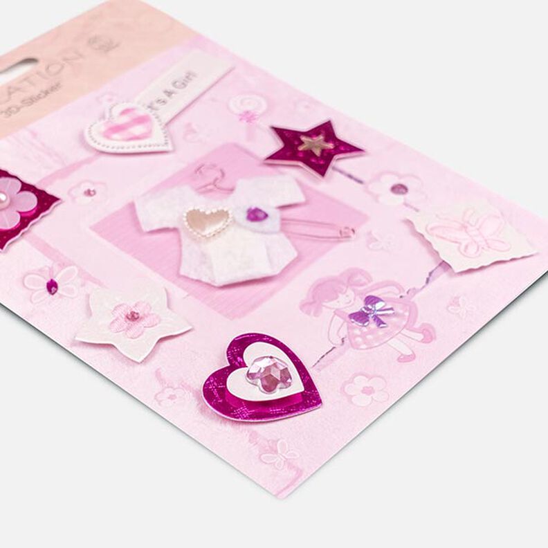 Baby Girl 3D Sticker  – colour mix,  image number 2