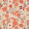 Decorative fabric, half Panama, Flower Meadow – coral/natural,  thumbnail number 1
