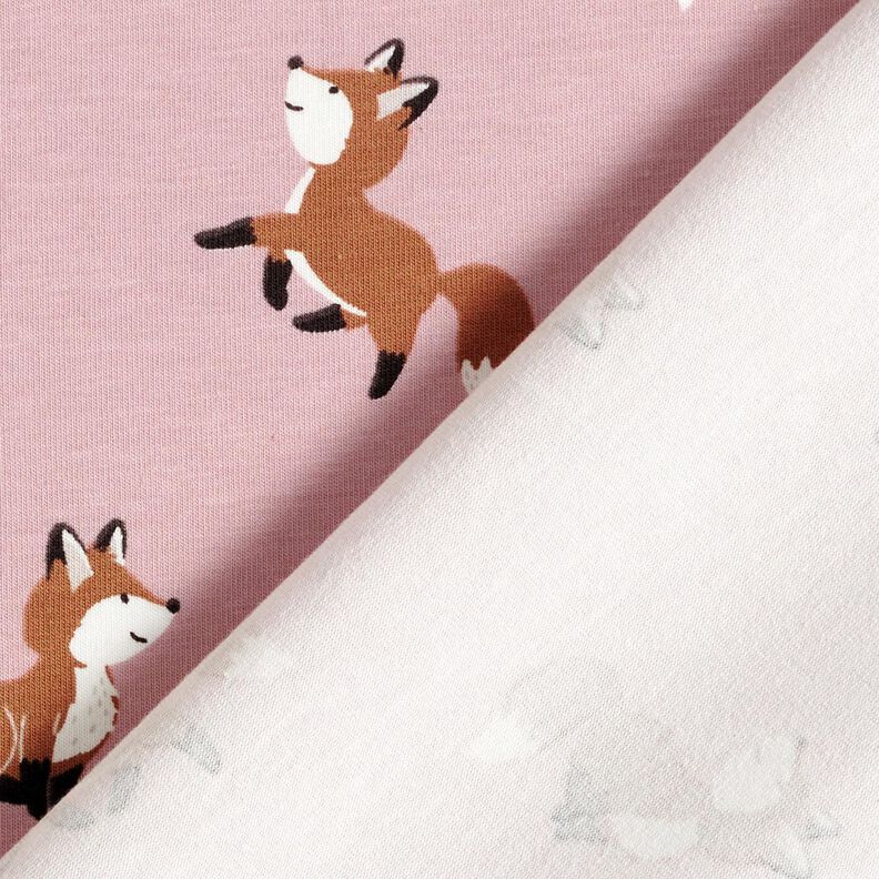 Cotton Jersey sweet foxes – light dusky pink,  image number 4