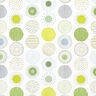 Decor Fabric Half Panama painted circles – apple green/white,  thumbnail number 1