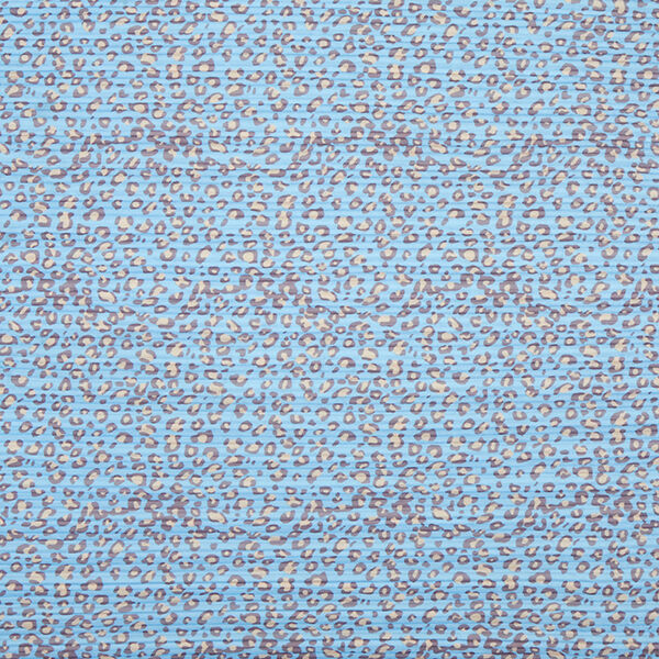 Pleated leopard print – light blue,  image number 1