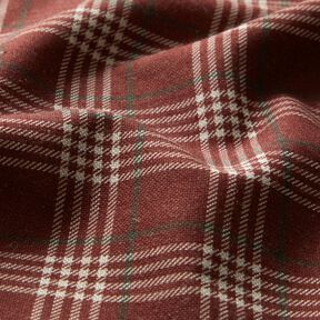 Decor Fabric Half Panama classic check – burgundy/natural, 