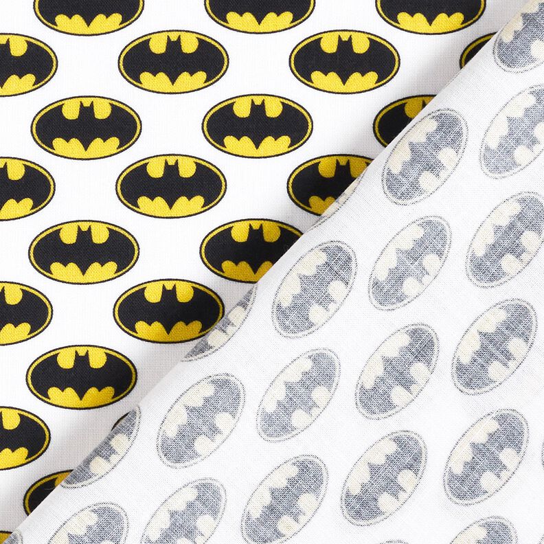 Cotton Poplin Batman logo Licensed Fabric | DC Comics – white,  image number 4