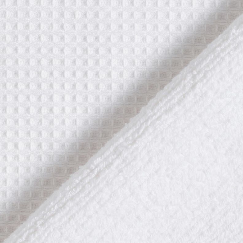 Towelling Fabric/Waffle Piqué Plain – white, image number 5