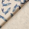 Decor Fabric Half Panama Whales &ndash; indigo/natural,  thumbnail number 4