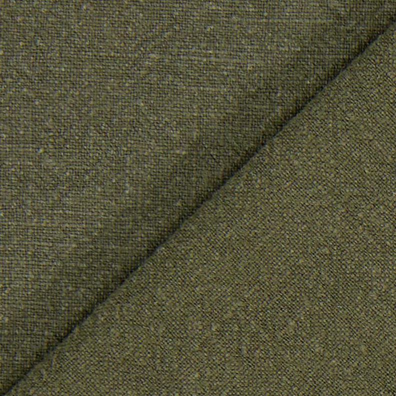 Linen fabric ramie mix stonewashed, heavy quality – dark olive,  image number 3