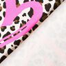 French Terry Leo and neon hearts – cashew/neon pink,  thumbnail number 4