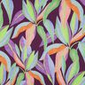 Sateen Leaves digital print| Poppy Fabrics – aubergine/light green,  thumbnail number 1