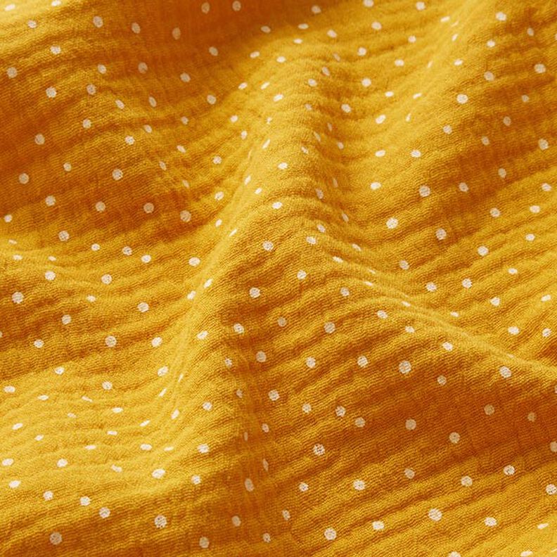 Double Gauze Muslin - Dots - Oeko-Tex® - Curry