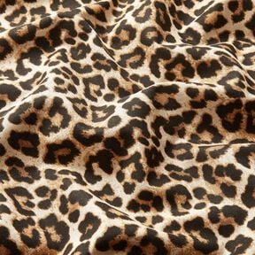 Decor Fabric Half Panama elegant leopard print – black/natural, 