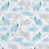 Quilted Fabric Hippopotamus and rhinoceros – offwhite,  thumbnail number 1