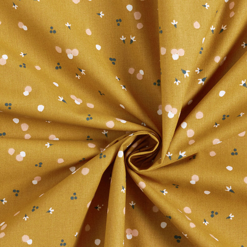 Cotton Cretonne Coloured dots – mustard,  image number 3