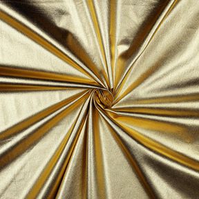 Cotton Poplin Foil-finished Plain – metallic gold, 