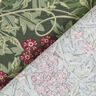 Decor Fabric Half Panama Jasmine blossoms – dark pine/burgundy,  thumbnail number 4