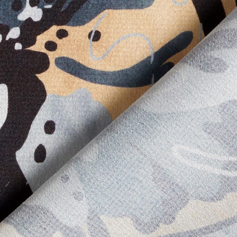 Satin crepe sea flowers – slate grey/beige,  image number 4