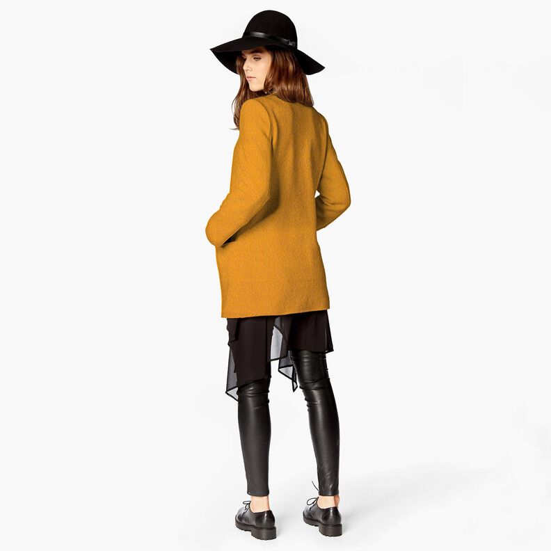Wool fleece pure new wool Plain – mustard,  image number 5