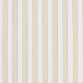 Striped cotton fabric – white/cashew, 