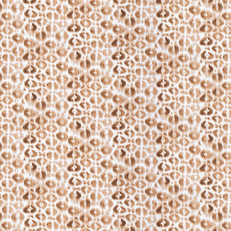 GOTS French terry batik leopard print | TCC x LOOKS by Wolfgang Joop – fawn/cream,  image number 1