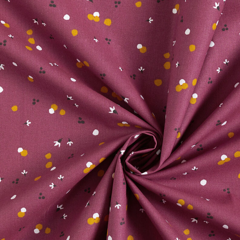 Cotton Cretonne Coloured dots – merlot,  image number 3