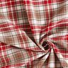 Decor Fabric Canvas colourful checks – taupe/red,  thumbnail number 3